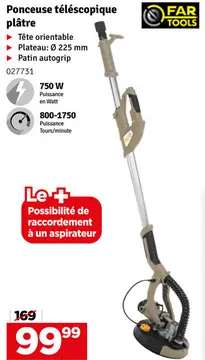 Offre: Ponceuse téléscopique plâtre