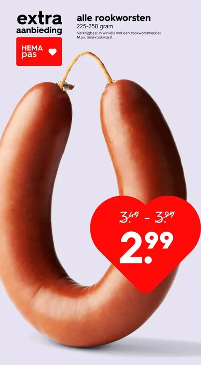 Aanbieding: rookworsten