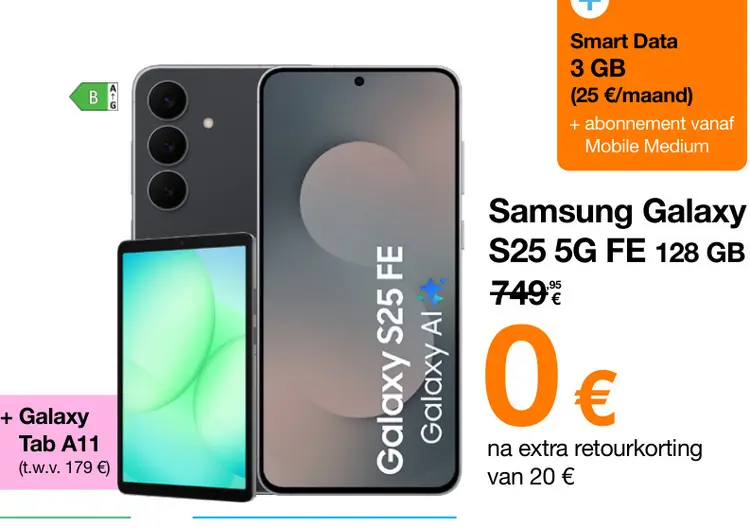 Aanbieding: Samsung Galaxy S25 5G FE 128 GB