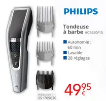 Offre: Tondeuse à barbe HC5630/15