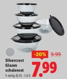 Aanbieding: Glazen schalenset