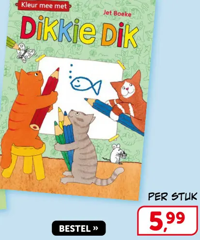 Promotie: Dikkie Dik kleurboek