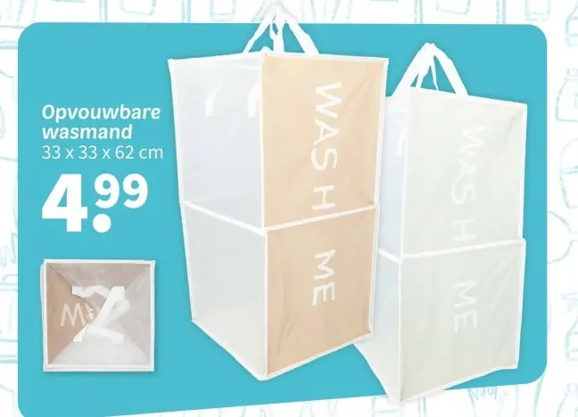Promotie: Opvouwbare wasmand