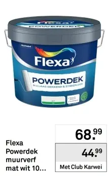 Aanbieding: Powerdek muurverf mat wit