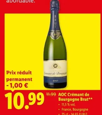 Offre: AOC Crémant de Bourgogne Brut