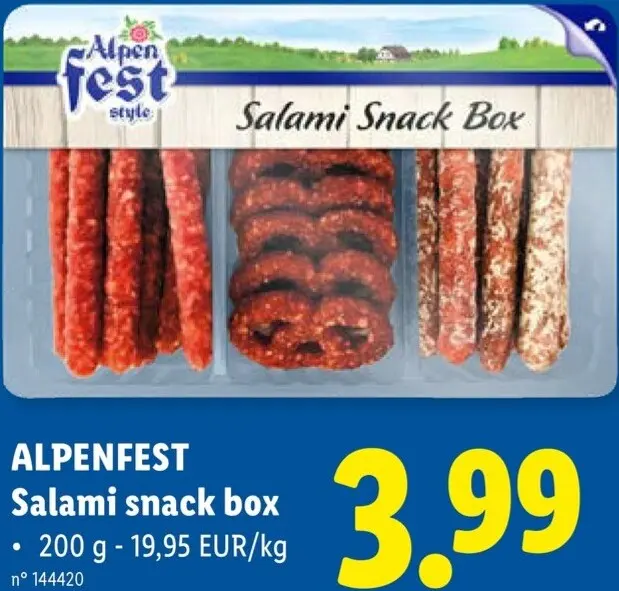 Offre: ALPENFEST Salami snack box
