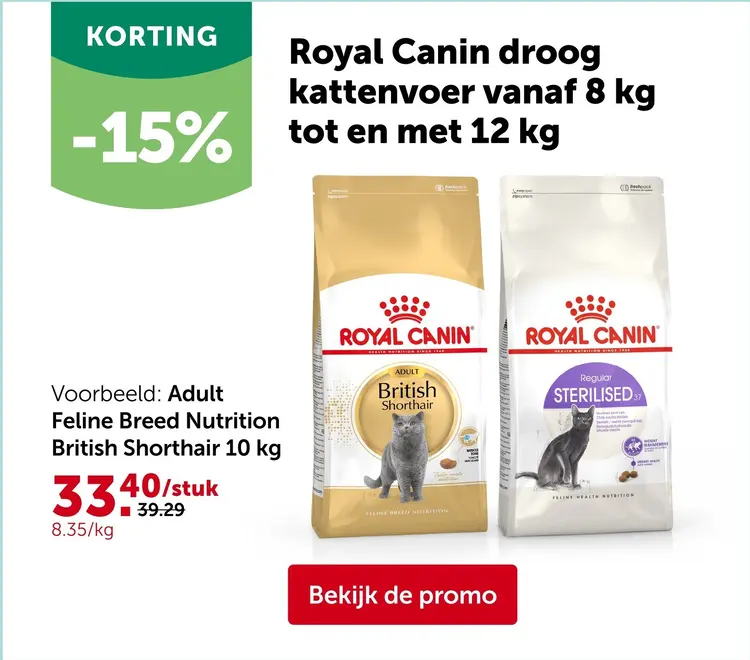 Promotie: Royal Canin droog kattenvoer