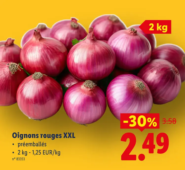 Offre: Oignons rouges XXL