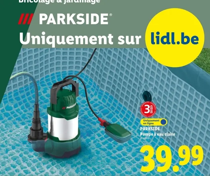 Offre: Pompe à eau claire