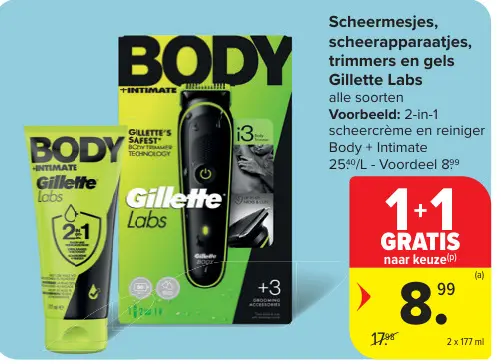 Promotie: Scheermesjes, scheerapparaatjes, trimmers en gels