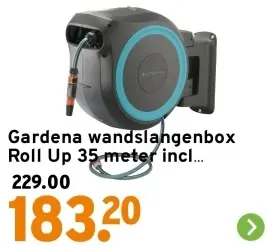 Aanbieding: Wandslangenbox Roll Up 35 meter incl. tuinslang