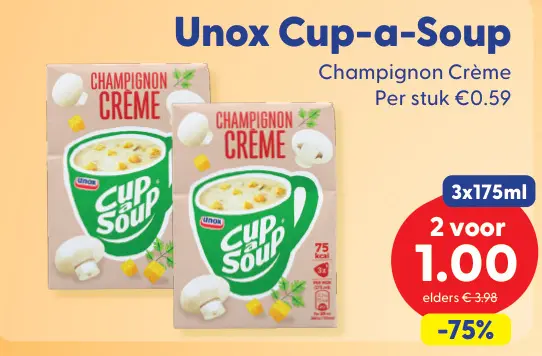 Aanbieding: Cup-a-Soup Champignon Crème
