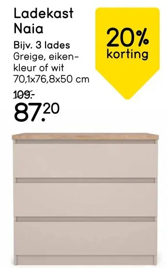 Promotie: Naia Ladekast