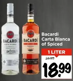 Aanbieding: Bacardi Carta Blanca of Spiced