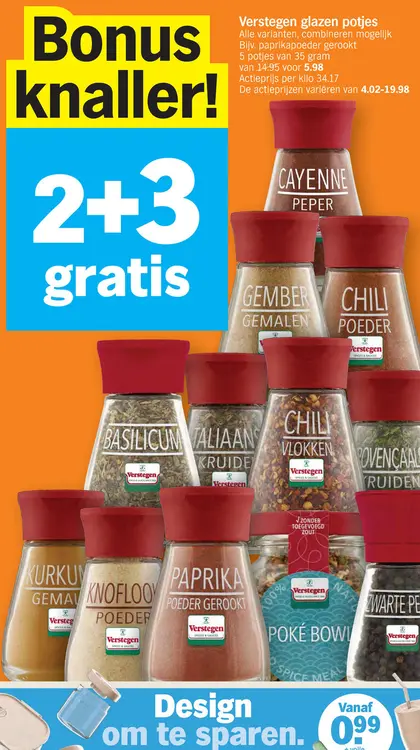 Promotie: Verstegen glazen potjes