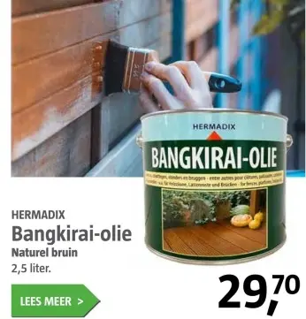 Aanbieding: Bangkirai-olie
