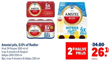 Aanbieding: Amstel pils, 0.0% of Radler