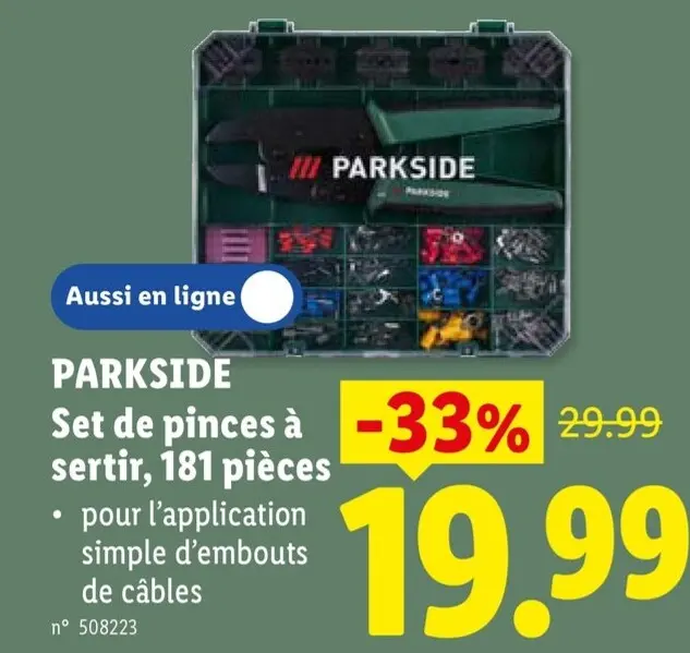 Offre: Set de pinces à sertir