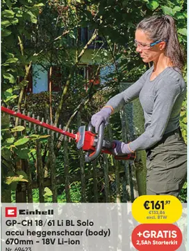 Aanbieding: GP-CH 18/61 Li BL Solo accu heggenschaar