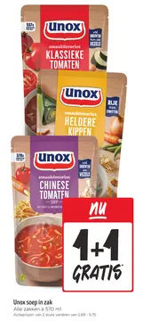 Aanbieding: Unox soep in zak