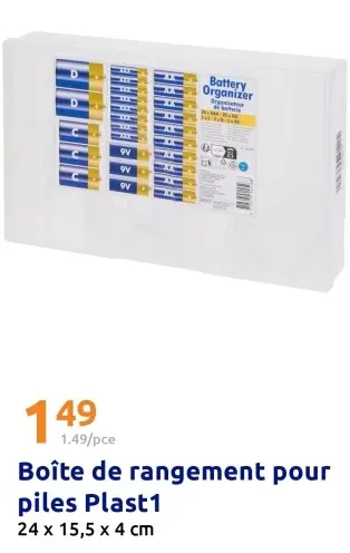 Offre: Boîte de rangement pour piles