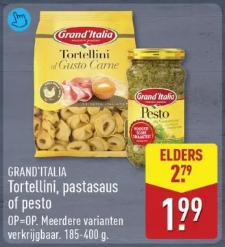 Aanbieding: Tortellini, pastasaus of pesto