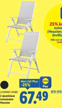 Aanbieding: LIVARNO HOME tuinstoelen Houston