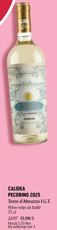 Promotie: Calidea Pecorino 2025 Terre d'Abruzzo I.G.T.