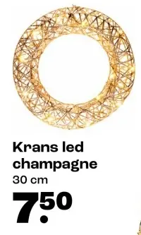 Aanbieding: Krans led champagne