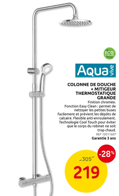 Offre: Colonne de douche + mitigeur thermostatique grande