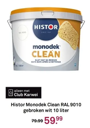 Aanbieding: Histor Monodek Clean RAL 9010