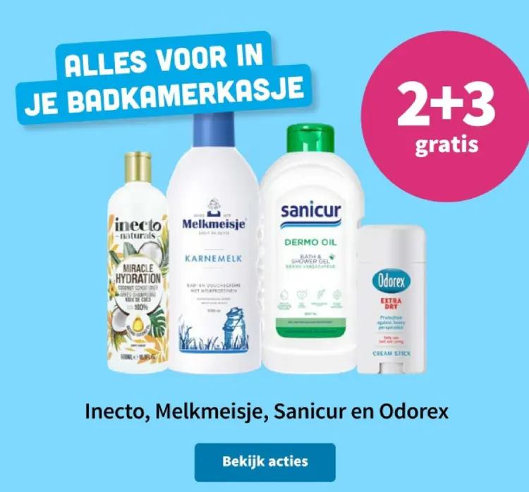 Promotie: Inecto, Melkmeisje, Sanicur en Odorex