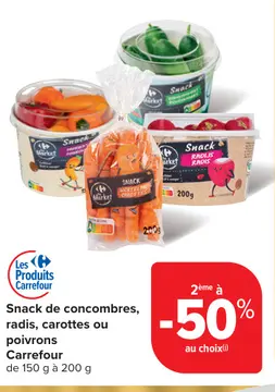 Offre: Snack de concombres, radis, carottes ou poivrons