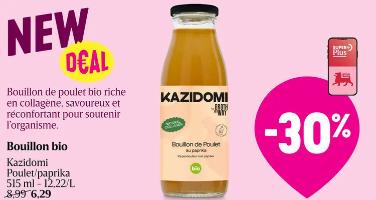 Offre: Bouillon de poulet bio