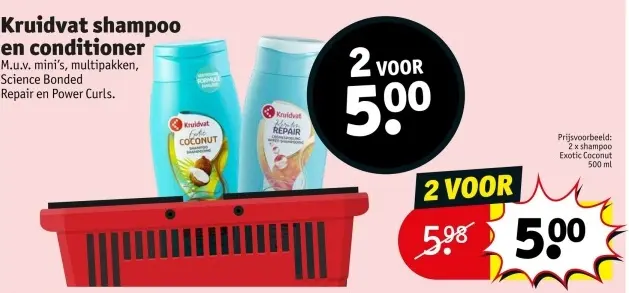 Promotie: Kruidvat shampoo en conditioner
