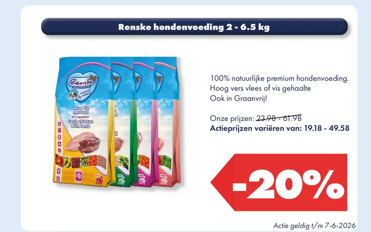 Aanbieding: Renske hondenvoeding