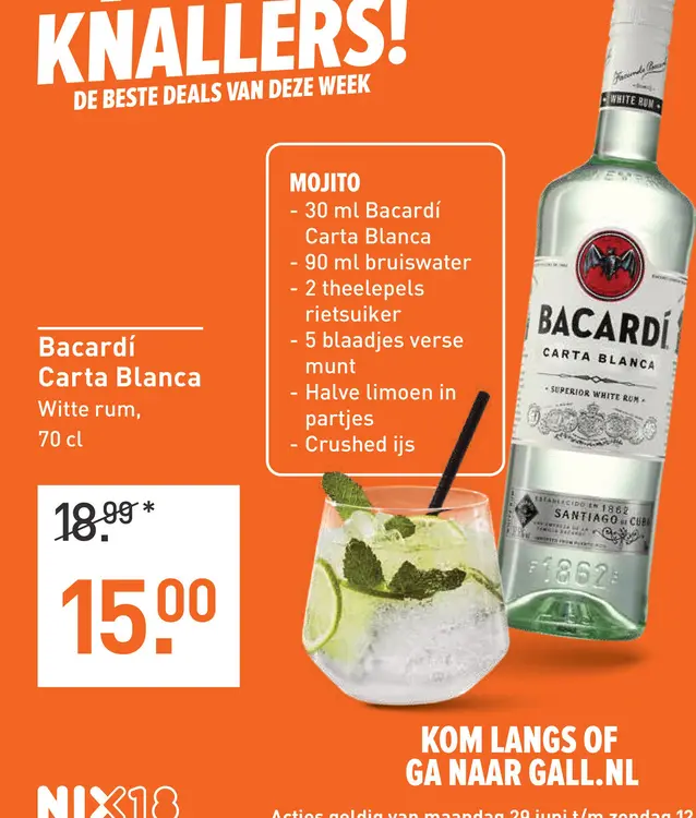 Aanbieding: Bacardí Carta Blanca