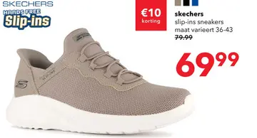 Aanbieding: Skechers Slip-ins Bobs Sport dames sneakers beige