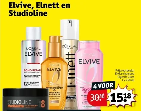 Aanbieding: Elvive shampoo Glycolic Gloss