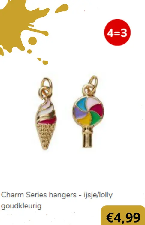 Aanbieding: Charm Series hangers - ijsje/lolly