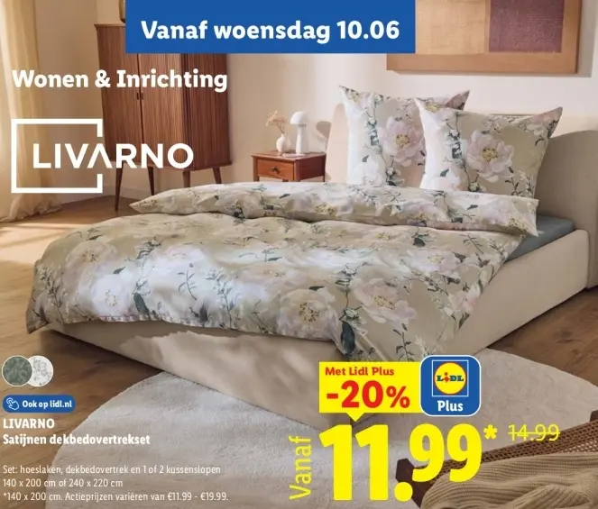 Aanbieding: Satijnen dekbedovertrekset