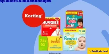 Aanbieding: luiers & billendoekjes