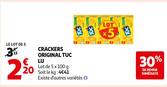Aanbieding: Crackers original TUC