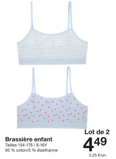 Offre: Brassière enfant