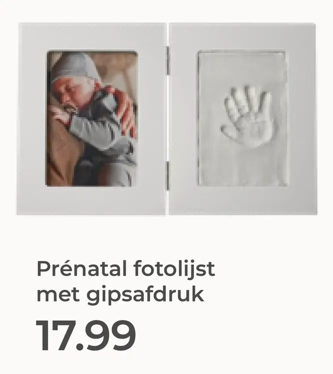 Aanbieding: Fotolijst met gipsafdruk