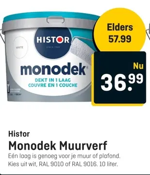 Aanbieding: Histor monodek muurverf