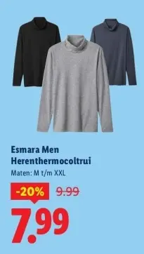 Aanbieding: Herenthermocoltrui