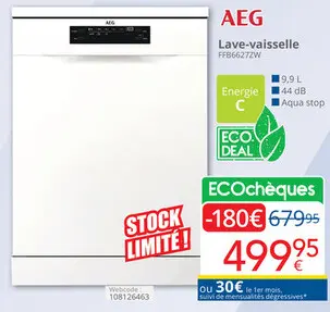 Offre: Lave-vaisselle FFB6627ZW