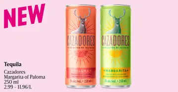 Aanbieding: Cazadores Margarita of Paloma