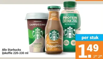 Aanbieding: Alle Starbucks ijskoffie 220-330 ml
